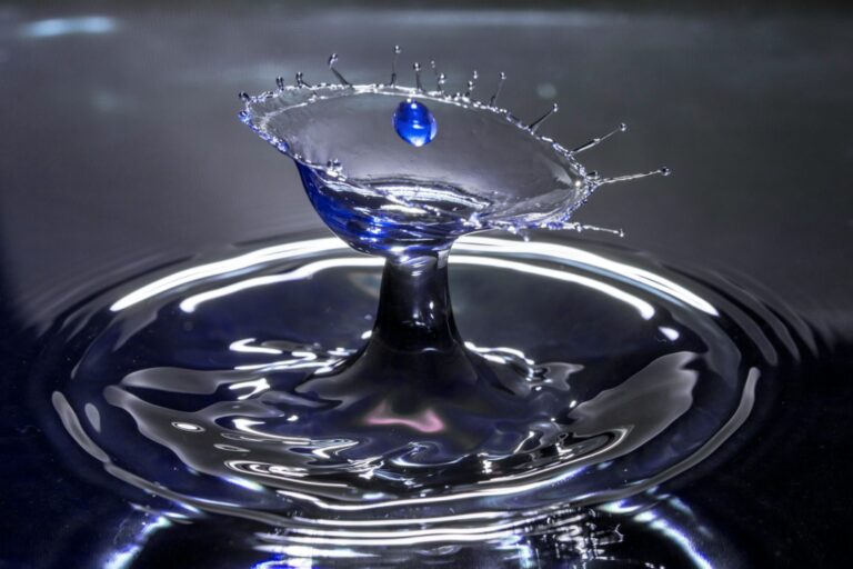 首頁 16 water drop in blue glass