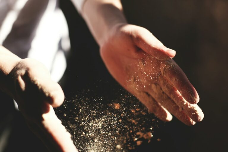 首頁 21 person's hand with dust during daytime